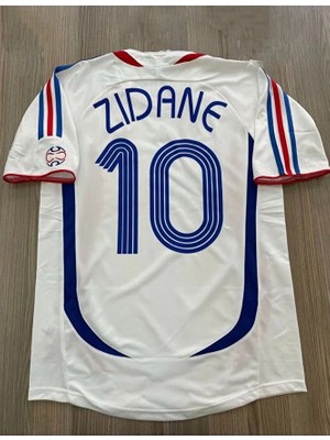 Fransa Milli Takımı 98 Dünya Kupası Zinedine Zidane Nostalji Forması (Beyaz)