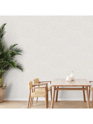 Adawall Muse Koleksiyonu 25109-1 Krem Vizon Dokulu Modern Duvar Kağıdı 1.06X15.6M, 16.5m²