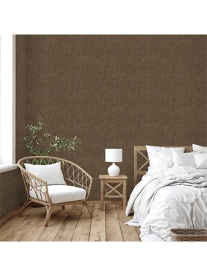 Adawall Muse Koleksiyonu 25105-8 Koyu Kahve Textile Dokulu Duvar Kağıdı 1.06X15.6M, 16.5m²