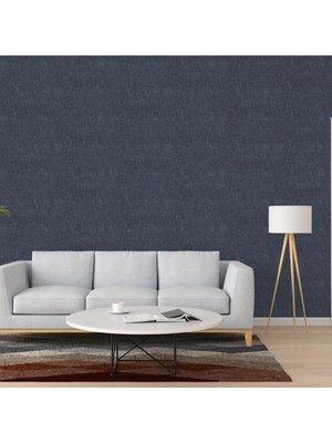 Adawall Muse Koleksiyonu 25105-9 Füme Mavi Antrasit Textile Dokulu Duvar Kağıdı 1.06X15.6M, 16.5m²