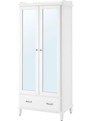 IKEA Beyaz Şık Kapaklı Gardırop