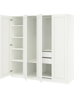 IKEA Beyaz Şık Kapaklı Gardırop