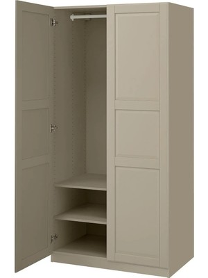 IKEA Gri Sağlam Kapaklı Gardırop