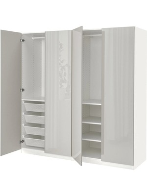 IKEA Beyaz Fonksiyonel Kapaklı Gardırop