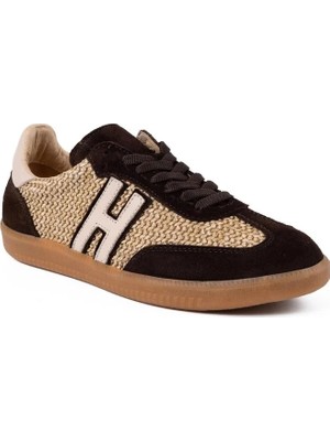 Beety 248.216 Hakiki Deri Günlük Kadın Ayakkabı-Kahverengi Nubuk