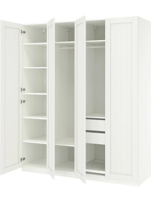 IKEA Beyaz Sağlam Kapaklı Gardırop