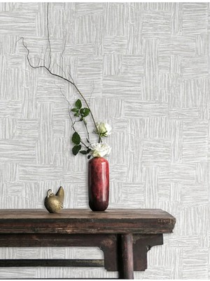 Adawall Gri Dokulu Silinebilir Nonwoven Vinil Duvar Kağıdı | Muse 25101-1, Açık Gri, 1.06X15.6M - 16.5m²