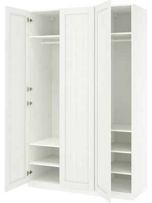 IKEA Beyaz Sağlam Kapaklı Gardırop