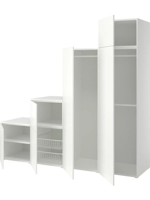 IKEA Beyaz Şık Kapaklı Gardırop