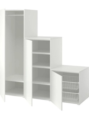 IKEA Beyaz Şık Kapaklı Gardırop