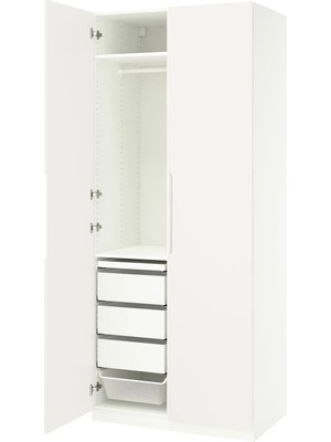 IKEA Beyaz Modern Kapaklı Gardırop