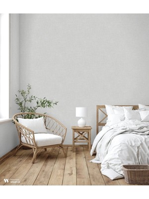 Adawall Muse Koleksiyonu 25104-2 Krem Keten Efektli Modern Duvar Kağıdı 1.06X15.6M, 16.5m²