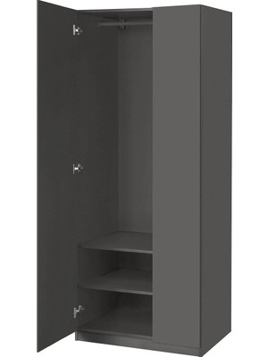 IKEA Koyu Gri Modern Kapaklı Gardırop