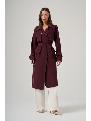 Nuss 6045 Kemerli Trenç Kap – Mürdüm