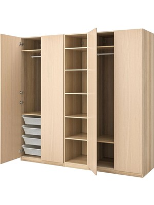 IKEA Meşe Geniş Kapaklı Gardırop
