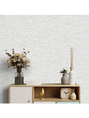 Adawall Muse Koleksiyonu 25108-1 Açık Gri Doğal Taş Görünümlü Duvar Kağıdı 1.06X15.6M, 16.5m²
