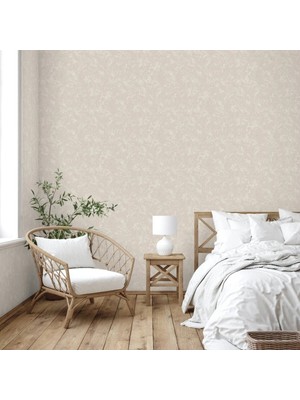 Adawall Muse Koleksiyonu 25107-1 Krem Sıva Dokulu Duvar Kağıdı 1.06X15.6M, 16.5m²
