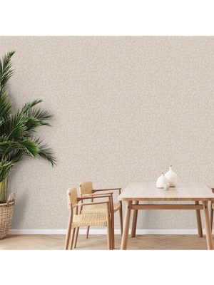 Adawall Muse Koleksiyonu 25109-2 Bej Krem Dokulu Modern Duvar Kağıdı 1.06X15.6M, 16.5m²