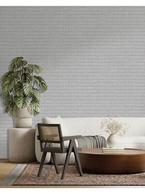 Adawall Muse Koleksiyonu 25102-2 Açık Gri Dokulu Silinebilir Nonwoven Vinil Duvar Kağıdı 1.06X15.6M, 16.5m²