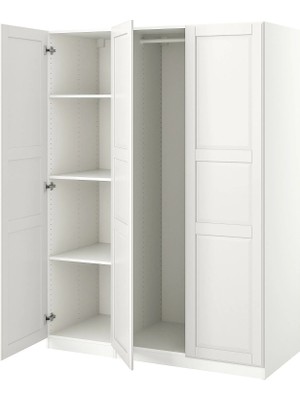 IKEA Beyaz Geniş Kapaklı Gardırop