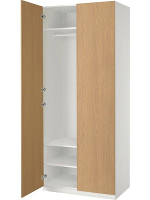 IKEA Beyaz Sağlam Kapaklı Gardırop