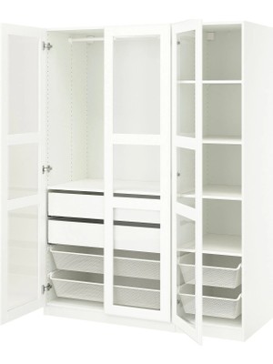 IKEA Beyaz Ferah Kapaklı Gardırop