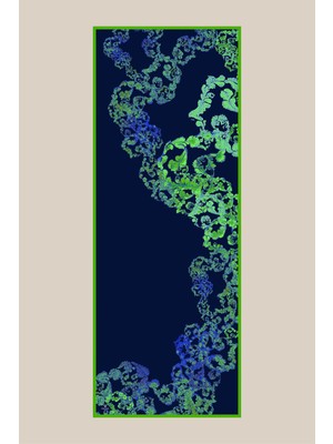 Maisa Lagün Floş Viskon Şal 70*190 cm - Lacivert