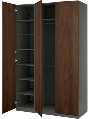 IKEA Koyu Gri Modern Kapaklı Gardırop