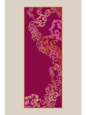 Maisa Lagün Floş Viskon Şal 70*190 cm - Fuşya