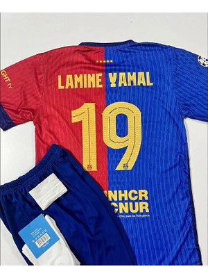 F.c B.a.r.c.e.l.o.n.a 2024/25 Yeni Sezon Lamine Yamal Iç Saha Çocuk Forması 4'lü