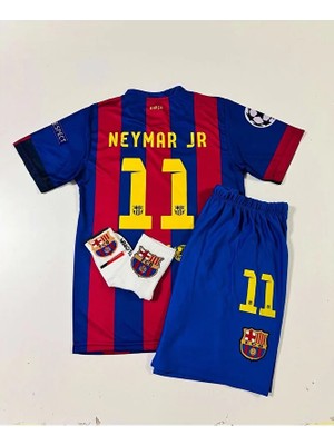 F.c B.a.r.c.e.l.o.n.a 2015 Şampiyonlar Ligi Finali Neymar Jr. Nostalji Çocuk Forması (Armalı)