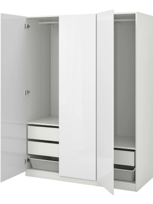 IKEA Beyaz Ferah Kapaklı Gardırop