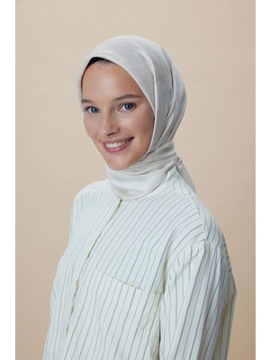 Maisa Nüve Tivil Ipek Eşarp 90*90 cm - Açık Bej