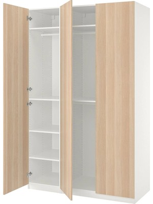IKEA Beyaz Sağlam Kapaklı Gardırop