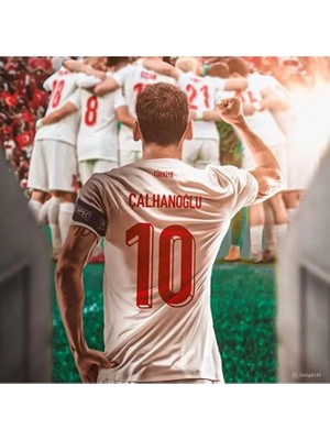 Türkiye Euro 2024 Futbol Şampiyonası Hakan Çalhanoğlu Iç Saha Forması (White)