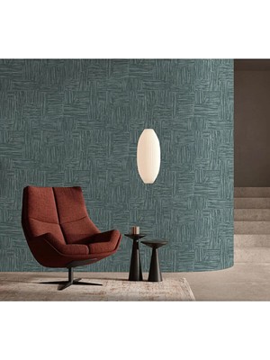 Adawall Muse Koleksiyonu 25101-5 Petrol Yeşili Dokulu Silinebilir Nonwoven Vinil Duvar Kağıdı 1.06X15.6M