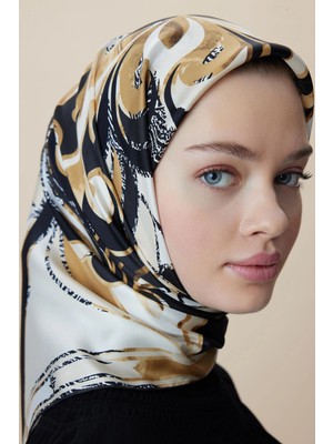 Maisa Atol Tivil Ipek Eşarp 90*90 cm - Gold