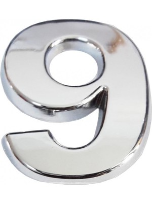Cemax Krom Yapışkanlı 9 Rakamı 5 cm
