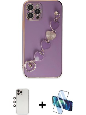 BUTİMAR'S iPhone 12 Pro Nova Işık Prime - Siyah 3D Antistatik Seramik Nano Ekran Koruyucu + Gökkuşağı Shine Kamera Lens