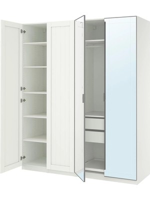 IKEA Beyaz Fonksiyonel Kapaklı Gardırop