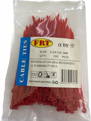Khi-Zai Frt Kırmızı 2,5X100 Kablo Bağı