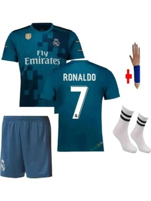 R.e.a.l M.a.d.r.i.d 2018 Şampiyonlar Ligi Finali Cristiano Ronaldo Röveşata Çocuk Forması 4'lü Set