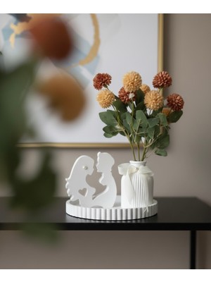 Yasmella Home Aşk Temalı Dekoratif Sevgili Çift + Bohem Vazo