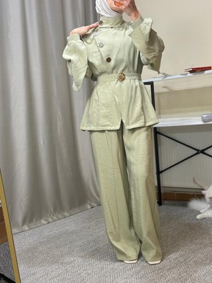 Mabel Giyim PELERİN DETAYLI İKİLİ TAKIM