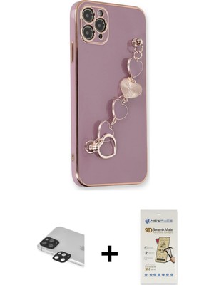 BUTİMAR'S iPhone 11 Pro Max Nova Işık Prime - Siyah Mat Seramik Nano Ekran Koruyucu + Siyah Pers Alüminyum Kamera Lens