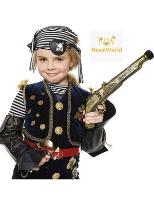 Twin Store Eskitilmiş Desenli Plastik Oyuncak Korsan Tabancası 40 cm