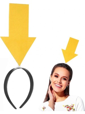 Twin Store Kişiselleştirilebilir Ok Taç – Üzerine Yazı Yazılabilen Parti Tacı Sarı Renk