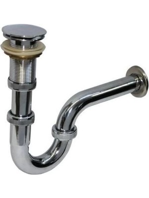 Twin Store Krom Lavabo Sifonu Stoplu Pop-Up 32 mm