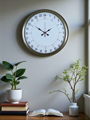 Twin Store 40 cm Eskitme Metal 24 Saat Göstergeli Özel Tasarım Duvar Saati