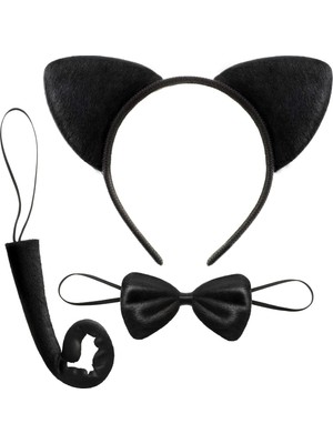 Twin Store Kostüm Taç Kuyruk Papyon Seti 1 Adet